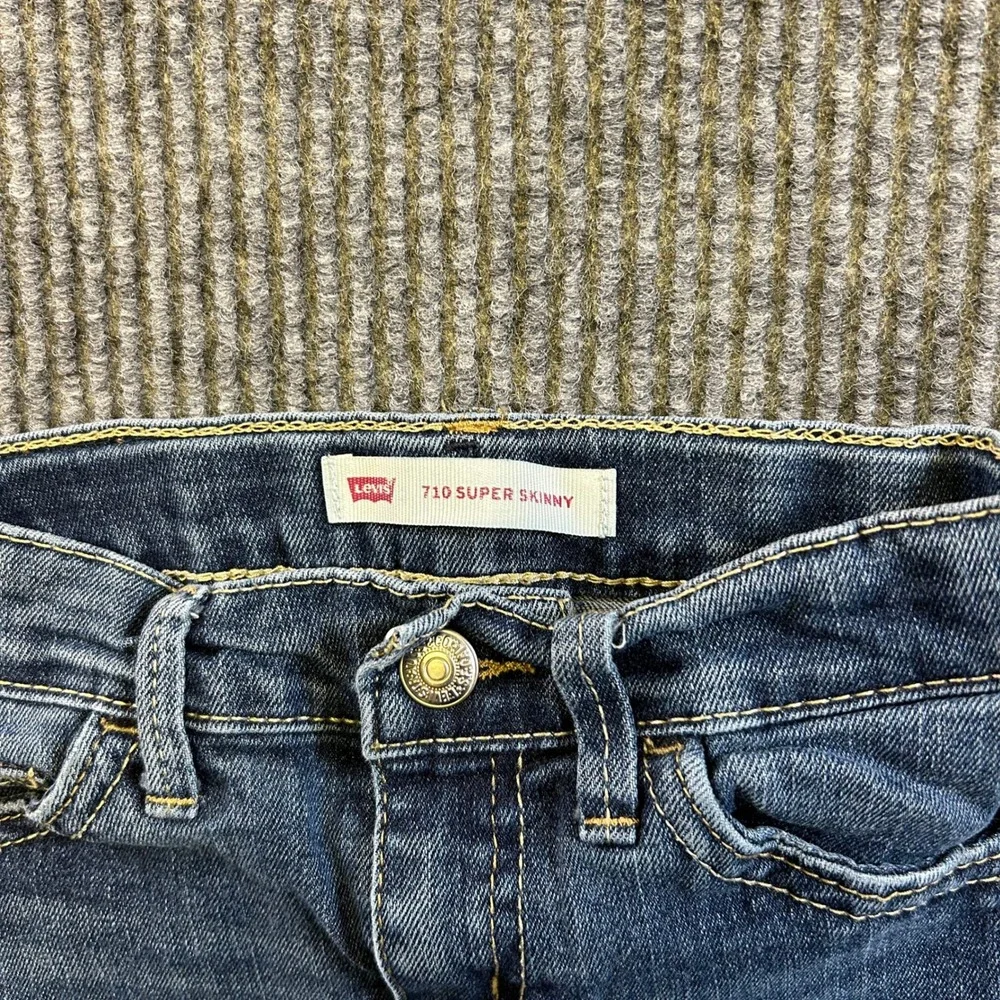 Levis 710 Super Skinny Blue Jeans Medium Wash Adjustable Waist Kids 4T